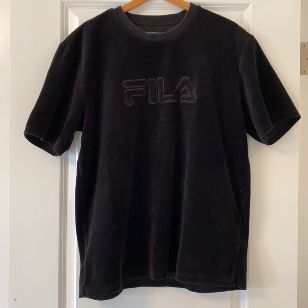FILA black velour TShirt